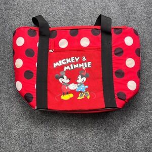 Disney Mickey Minnie Mouse Insulated Cooler Polka Dot Lunch Tote Bag